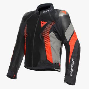 Dainese Super Rider 2 Absoluteshell Jacket Black Dark Gull Gray Fluo Red